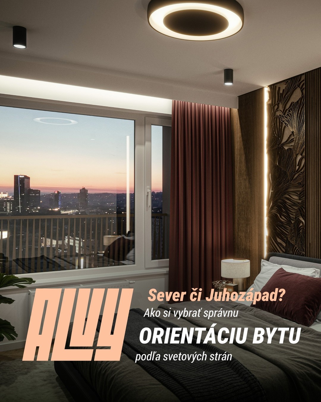 Hľadáte nové bývanie, ale neviete, ktorá svetová strana je pre vás tá pravá? Každý z nás žije inak. Niekto miluje rannú kávu pri východe slnka, iný nedá dopustiť na dlhé, svetlé večery v obývačke a niekto zasa hľadá príjemný chládok na nerušenú prácu z domu.

V projekte ALVY veríme, že byt sa má prispôsobiť vám, nie vy jemu. Preto prinášame bohatú paletu rôznorodých bytov a dispozícií. Navrhli sme ich tak, aby si v nich našiel dokonalý domov úplne každý. ✨

Ktorá svetová strana patrí vám?

🌅 Pre milovníkov ranných rituálov (Východ)
☀️ Pre rodinnú pohodu a slnečné popoludnia (Juhozápad / Západ)
🖥️ Pre nerušené sústredenie a príjemný chládok (Sever)

Či už túžite po slnečných ránach alebo svetlých popoludniach, v ALVY máme odpoveď na každý životný štýl. Nájdite byt, ktorý dokonale sadne vášmu dňu na 👉 www.alvy.sk