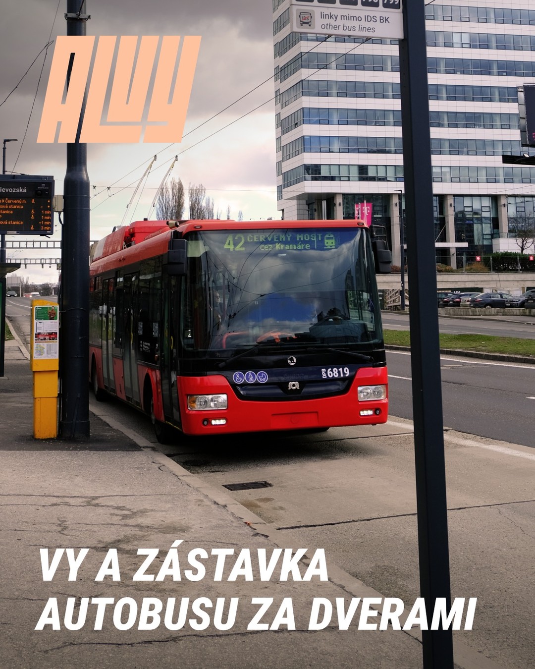 O minútu ste v meste.👟💨

Mať zastávku priamo „za dverami“ znamená mať absolútnu slobodu pohybu. V ALVY nemusíte riešiť parkovanie v centre ani ranné kolóny. 🚗

Kam vás to dnes ťahá?
📍 Linka 72 – smer Rajská (za kávou a mestským životom)
📍 Linka 70 – smer Most SNP (rýchlo k Dunaju či do sadu)
📍 Linka 42 – smer Červený Most (únik do prírody a na Železnú studničku)

Váš domov je štartovacou čiarou pre všetky smery. Bývajte tam, kde máte celé mesto na dosah ruky. 🚌✨

🌐 alvy.sk. Link v BIO.
📧 predaj@alvy.sk
 📞 +421 907 238 867