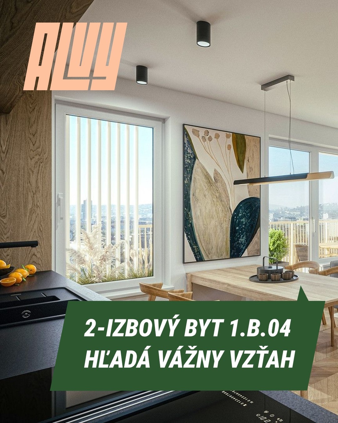 Hovorí sa, že ten pravý domov spoznáš na prvý pohľad... ✨

Byt 1.B.04 je pripravený na vážny vzťah. Má presne to, čo od moderného partnera očakávaš: je férový (stojí presne toľko, čo v cenníku), má rozhľad (vďaka skvelej polohe) a ponúka dostatok priestoru na tvoje sny (57,35 m²). 📐📍

Prestaň len scrollovať a začni bývať. Tvoja svetlá budúcnosť začína v ALVY.

📩 Napíš nám a dohodni si stretnutie s predajcom.
🌐 alvy.sk. Link v BIO.
📧 predaj@alvy.sk 📞 +421 907 238 867